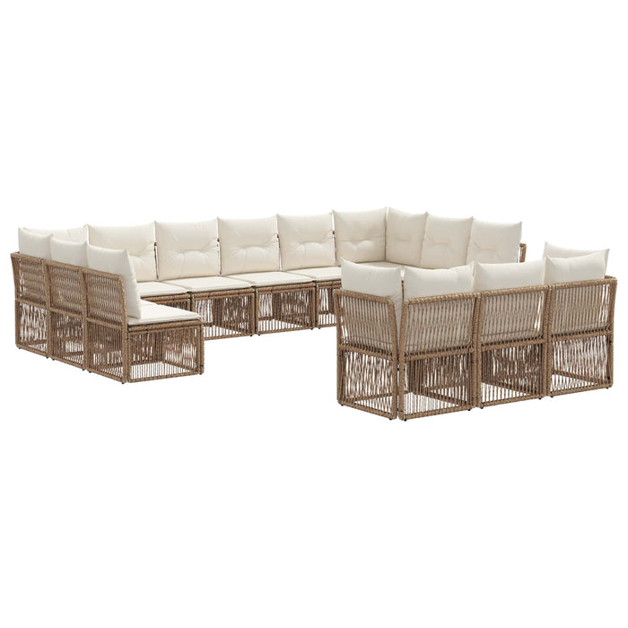 Set de canapele pentru grădină 13 pcs Bej poliratan - WALTI WALTI
