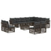 Set de canapele pentru grădină 13 pcs Gri poliratan - WALTI WALTI