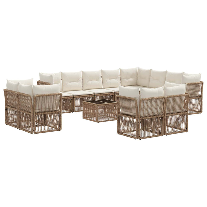 Set de canapele pentru grădină 13 pcs Bej poliratan - WALTI WALTI
