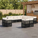 Set de canapele pentru grădină 13 pcs Negru poliratan - WALTI WALTI