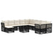 Set de canapele pentru grădină 12 pcs Negru poliratan - WALTI WALTI