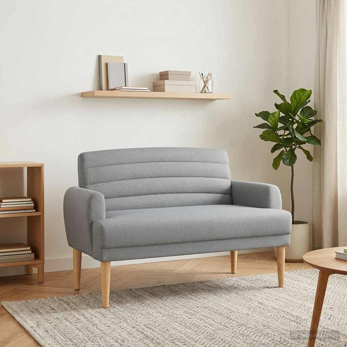 Canapea cu capitonaj butonat Gri deschis 116 x 67 x 80 cm WALTI