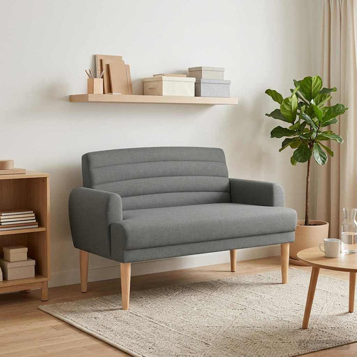 Canapea cu capitonaj butonat Gri închis 116 x 67 x 80 cm WALTI
