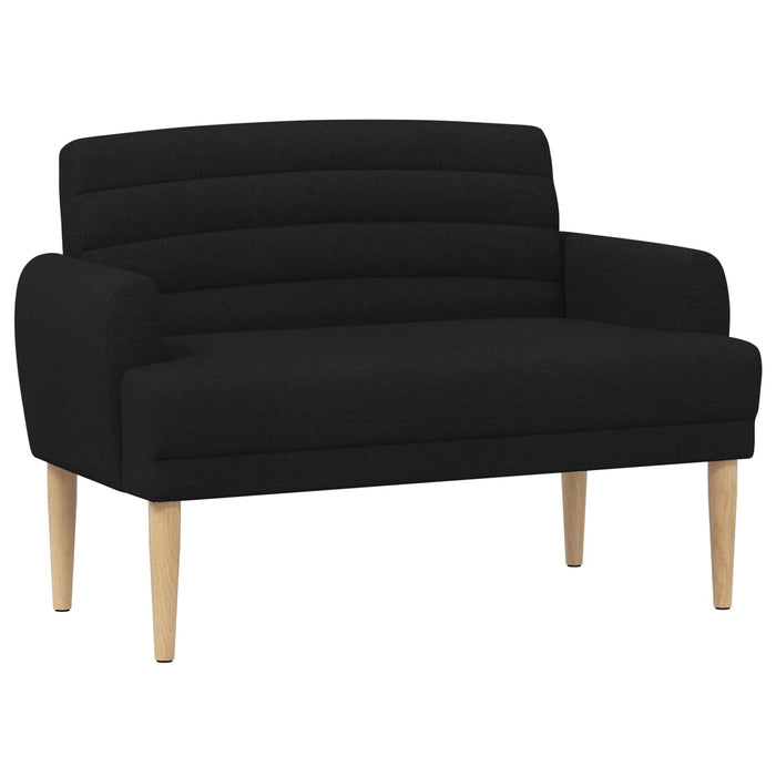 Canapea cu capitonaj butonat Negru 116 x 67 x 80 cm Țesătură WALTI