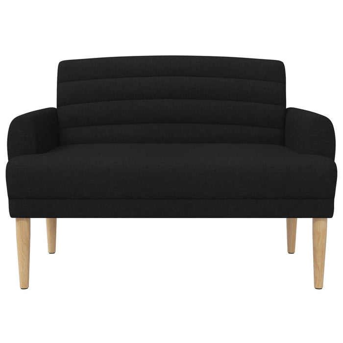 Canapea cu capitonaj butonat Negru 116 x 67 x 80 cm Țesătură WALTI