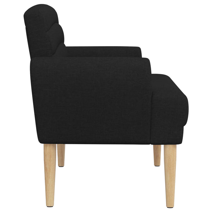 Canapea cu capitonaj butonat Negru 116 x 67 x 80 cm Țesătură WALTI