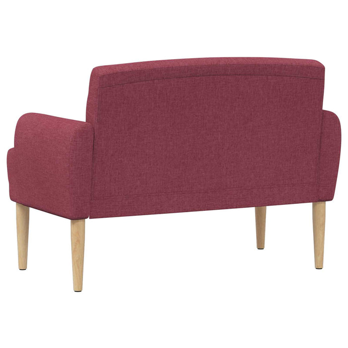 Canapea cu capitonaj butonat Roșu Vin 116 x 67 x 80 cm Țesătură WALTI