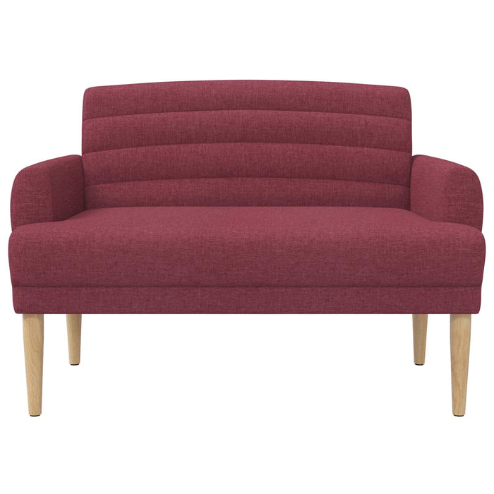 Canapea cu capitonaj butonat Roșu Vin 116 x 67 x 80 cm Țesătură WALTI