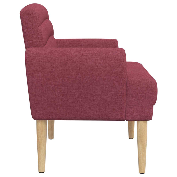 Canapea cu capitonaj butonat Roșu Vin 116 x 67 x 80 cm Țesătură WALTI