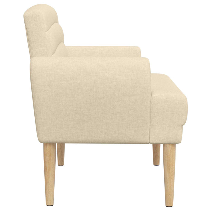 Canapea cu capitonaj butonat Crem 116 x 67 x 80 cm Țesătură WALTI