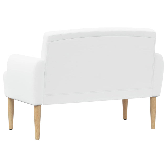 Canapea cu capitonaj butonat Alb 116 x 67 x 80 cm Țesătură WALTI