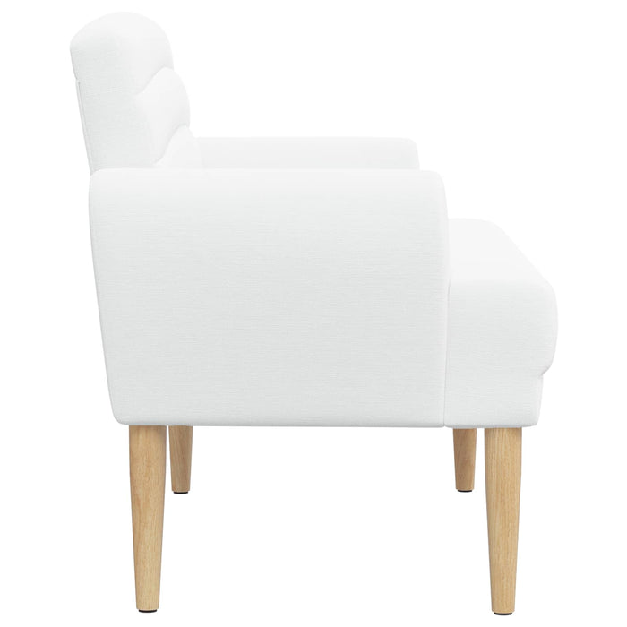Canapea cu capitonaj butonat Alb 116 x 67 x 80 cm Țesătură WALTI