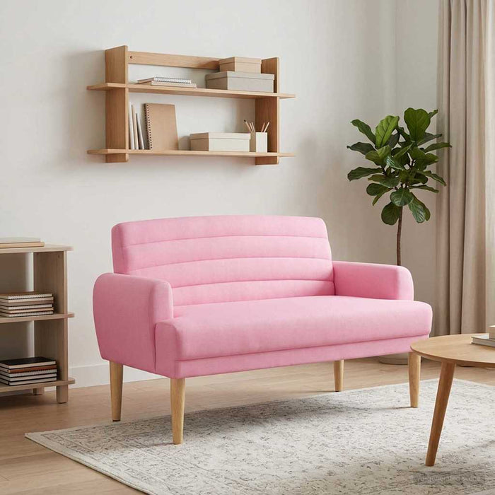 Canapea cu capitonaj butonat Roz 116 x 67 x 80 cm Țesătură WALTI