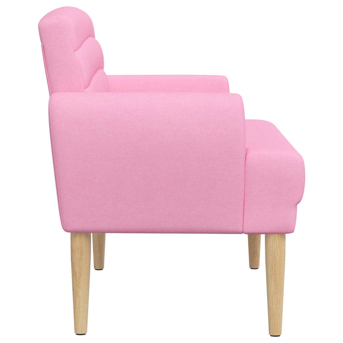 Canapea cu capitonaj butonat Roz 116 x 67 x 80 cm Țesătură WALTI