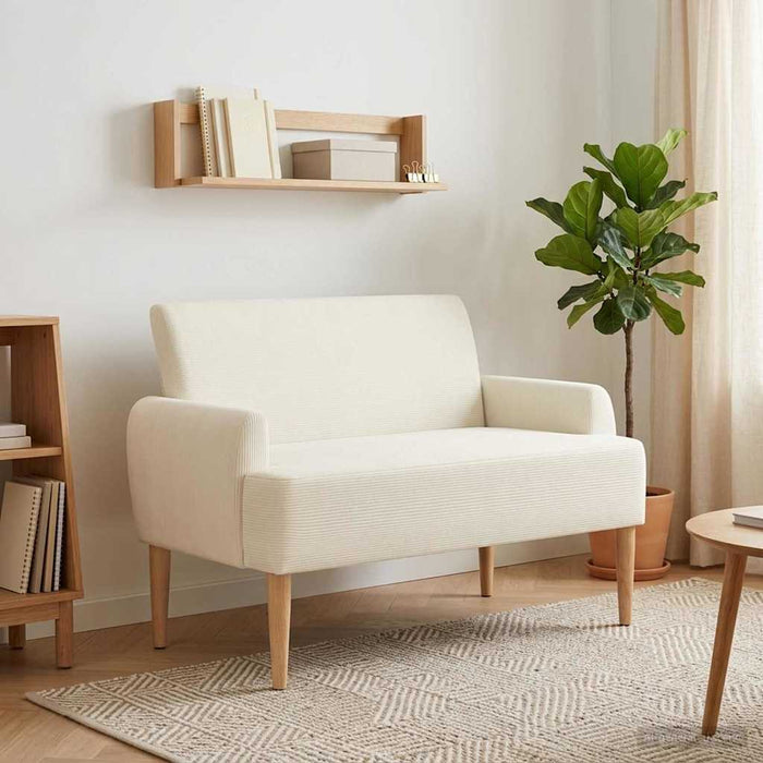 Canapea cu capitonaj butonat Crem 116 x 67 x 81 cm WALTI
