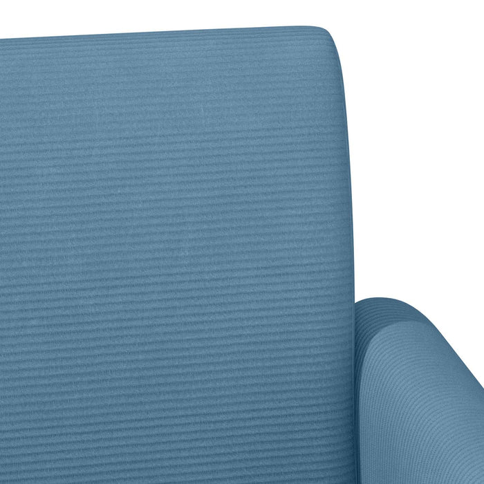 Canapea cu capitonaj butonat albastru 116 x 67 x 81 cm WALTI