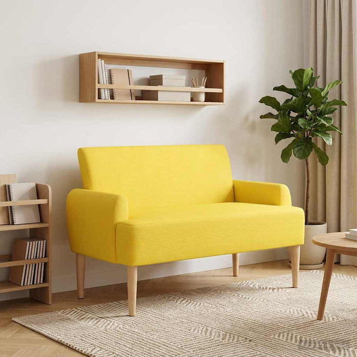 Canapea cu capitonaj butonat Galben Deschis 116 x 67 x 81 cm WALTI