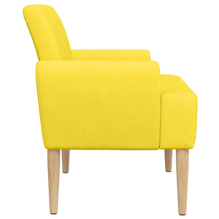 Canapea cu capitonaj butonat Galben Deschis 116 x 67 x 81 cm WALTI