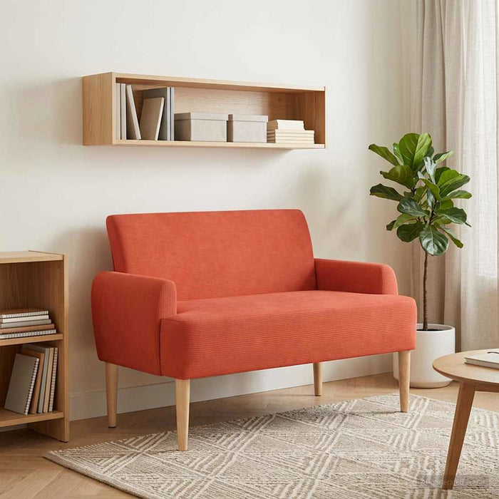 Canapea cu capitonaj butonat Roșu portocalie 116 x 67 x 81 cm WALTI