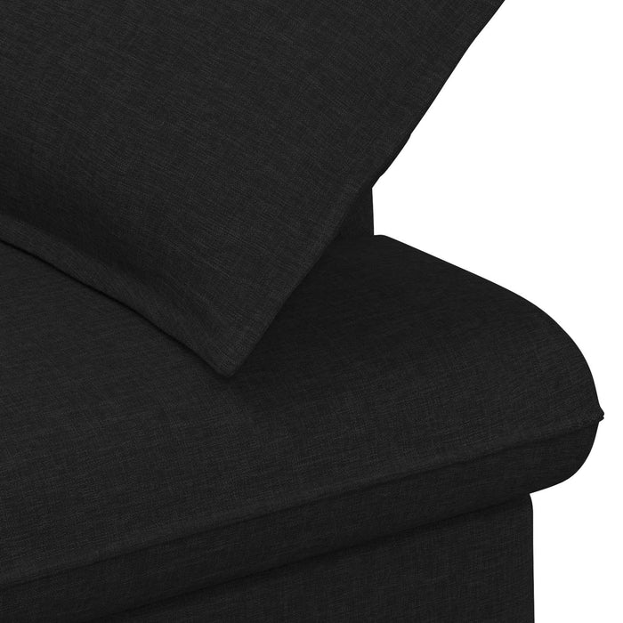 Canapea cu capitonaj butonat Negru 111 x 68 x 80 cm Țesătură WALTI