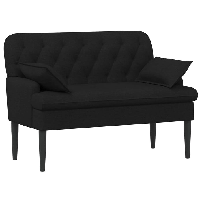 Canapea cu capitonaj butonat Negru 111 x 68 x 80 cm Țesătură WALTI