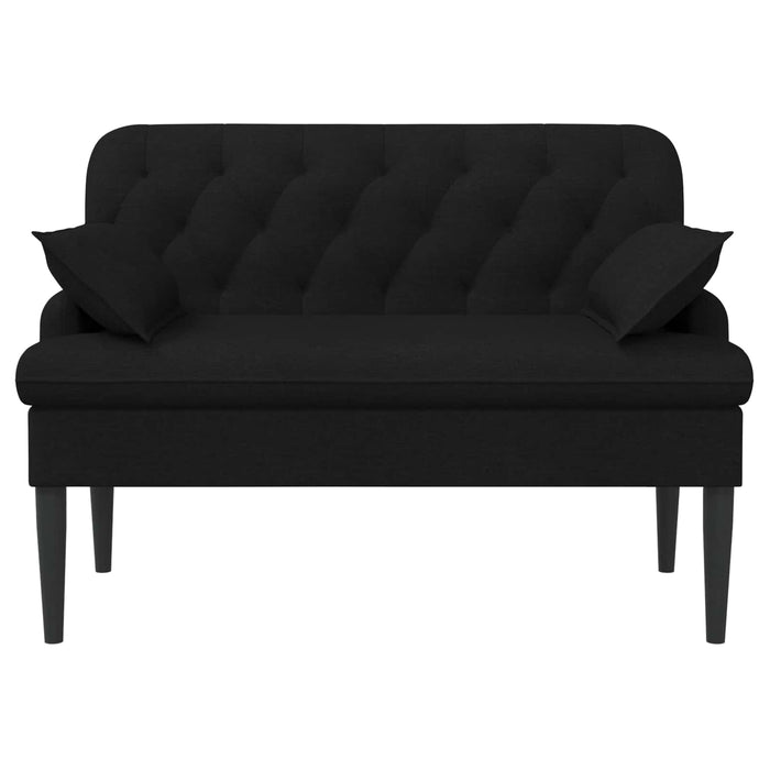 Canapea cu capitonaj butonat Negru 111 x 68 x 80 cm Țesătură WALTI
