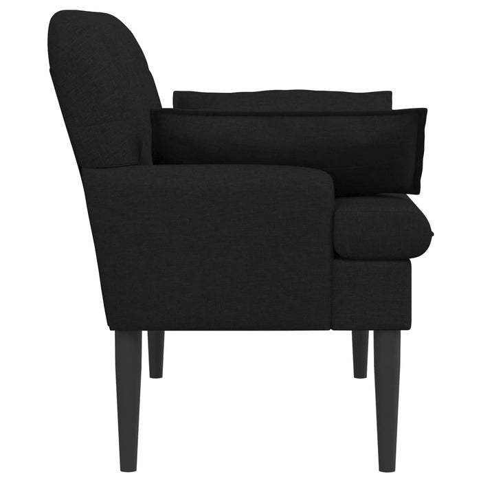 Canapea cu capitonaj butonat Negru 111 x 68 x 80 cm Țesătură WALTI
