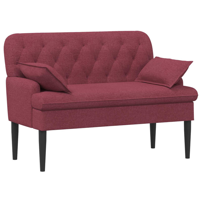 Canapea cu capitonaj butonat Roșu Vin 111 x 68 x 80 cm Țesătură WALTI