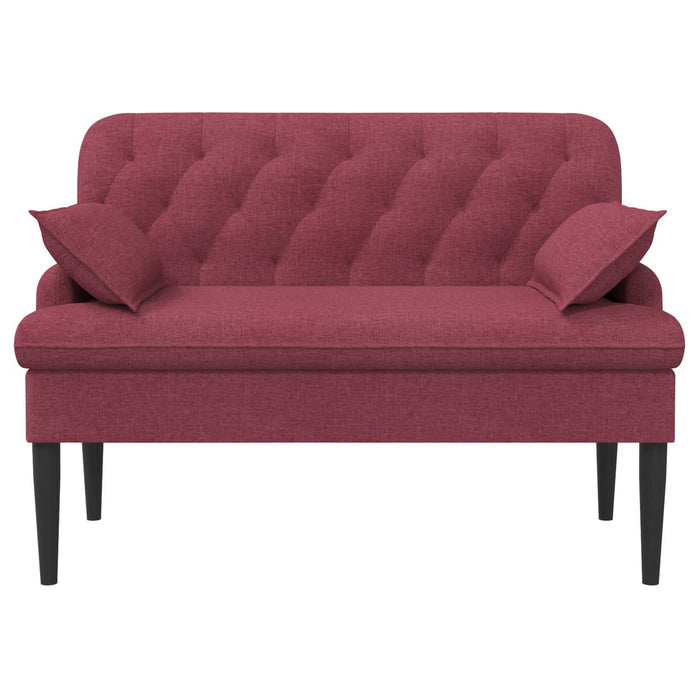 Canapea cu capitonaj butonat Roșu Vin 111 x 68 x 80 cm Țesătură WALTI