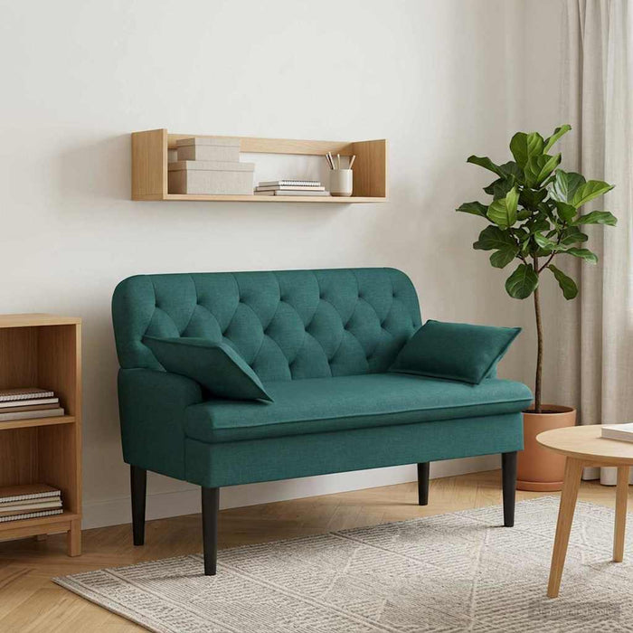 Canapea cu capitonaj butonat Verde închis 111 x 68 x 80 cm WALTI