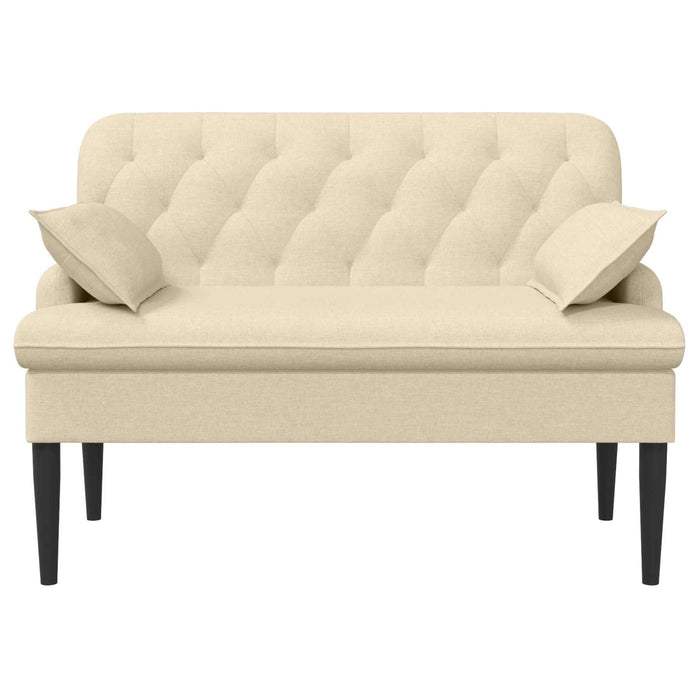 Canapea cu capitonaj butonat Crem 111 x 68 x 80 cm Țesătură WALTI