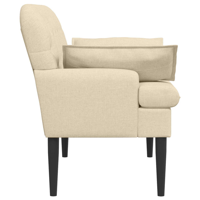 Canapea cu capitonaj butonat Crem 111 x 68 x 80 cm Țesătură WALTI