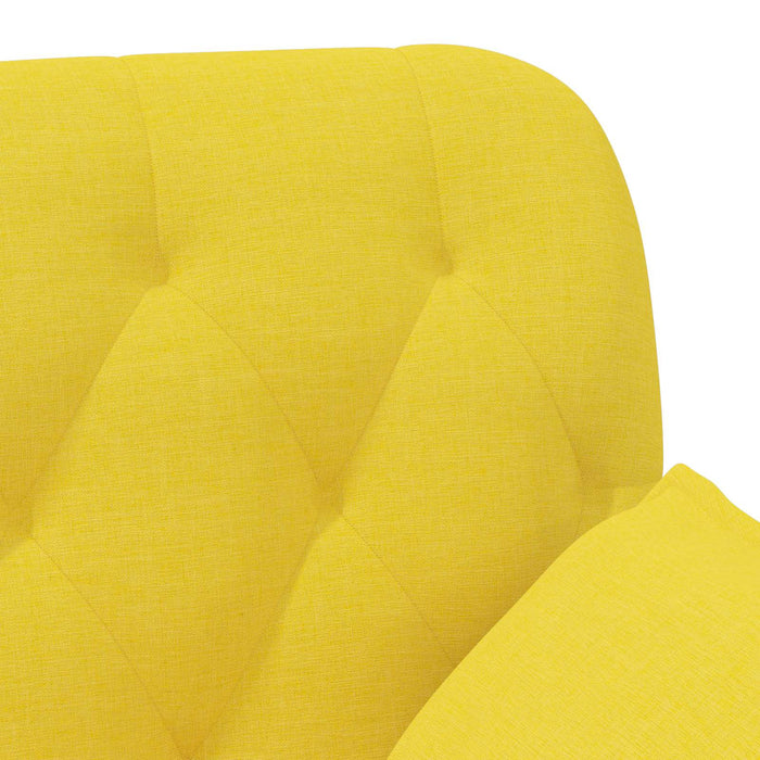 Canapea cu capitonaj butonat Galben deschis 111 x 68 x 80 cm WALTI
