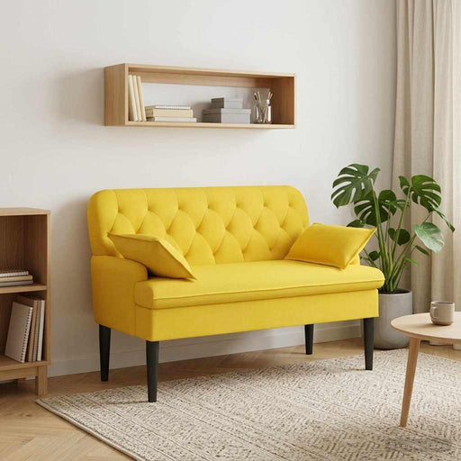 Canapea cu capitonaj butonat Galben deschis 111 x 68 x 80 cm - WALTI WALTI