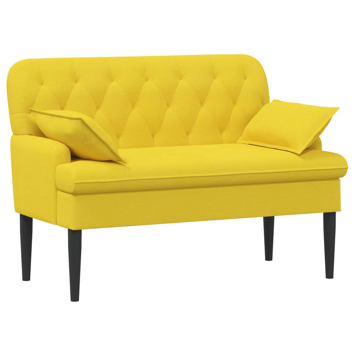 Canapea cu capitonaj butonat Galben deschis 111 x 68 x 80 cm WALTI