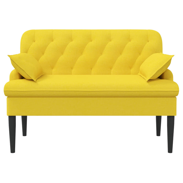 Canapea cu capitonaj butonat Galben deschis 111 x 68 x 80 cm WALTI