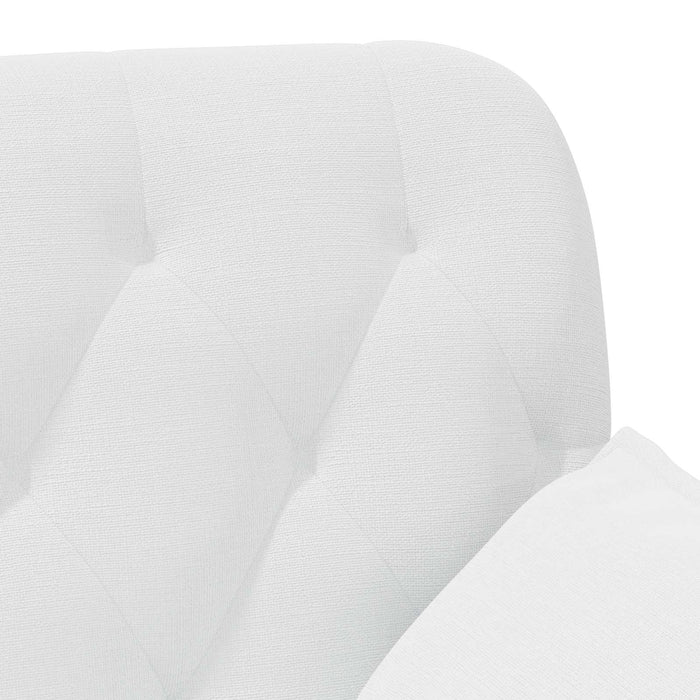 Canapea cu capitonaj butonat Alb 111 x 68 x 80 cm Țesătură WALTI