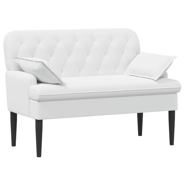 Canapea cu capitonaj butonat Alb 111 x 68 x 80 cm Țesătură WALTI