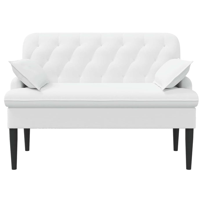 Canapea cu capitonaj butonat Alb 111 x 68 x 80 cm Țesătură WALTI