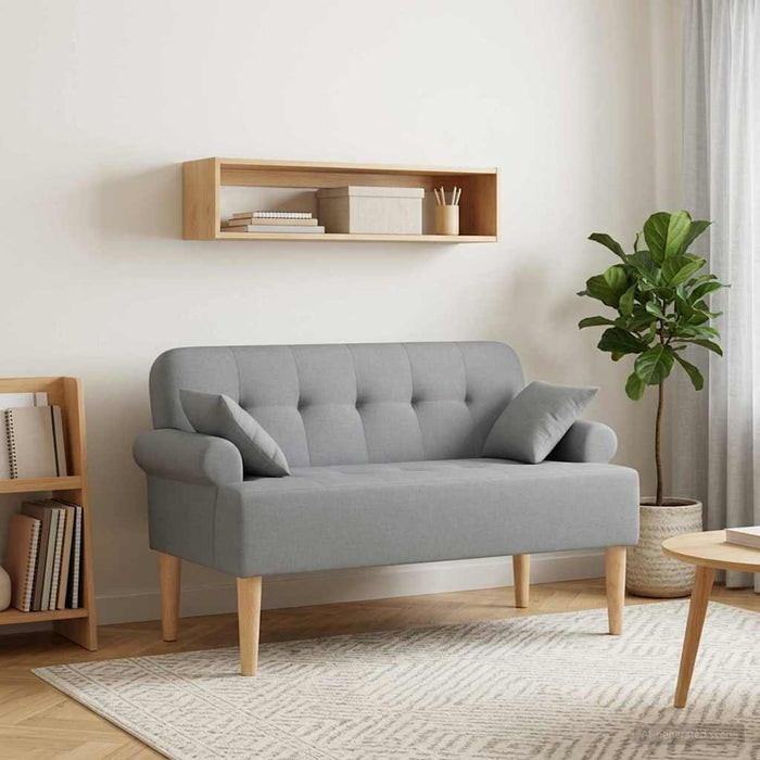 Canapea cu capitonaj butonat Gri deschis 120 x 65 x 79 cm WALTI
