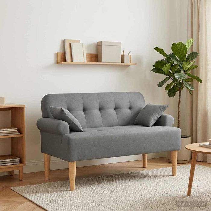 Canapea cu capitonaj butonat Gri închis 120 x 65 x 79 cm WALTI