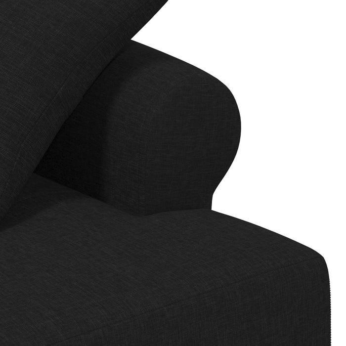 Canapea cu capitonaj butonat Negru 120 x 65 x 79 cm Țesătură WALTI