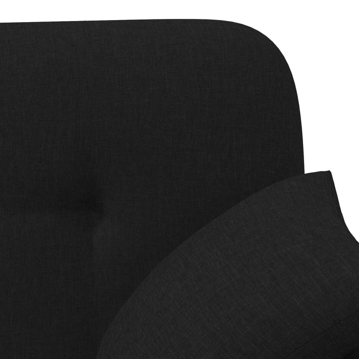 Canapea cu capitonaj butonat Negru 120 x 65 x 79 cm Țesătură WALTI