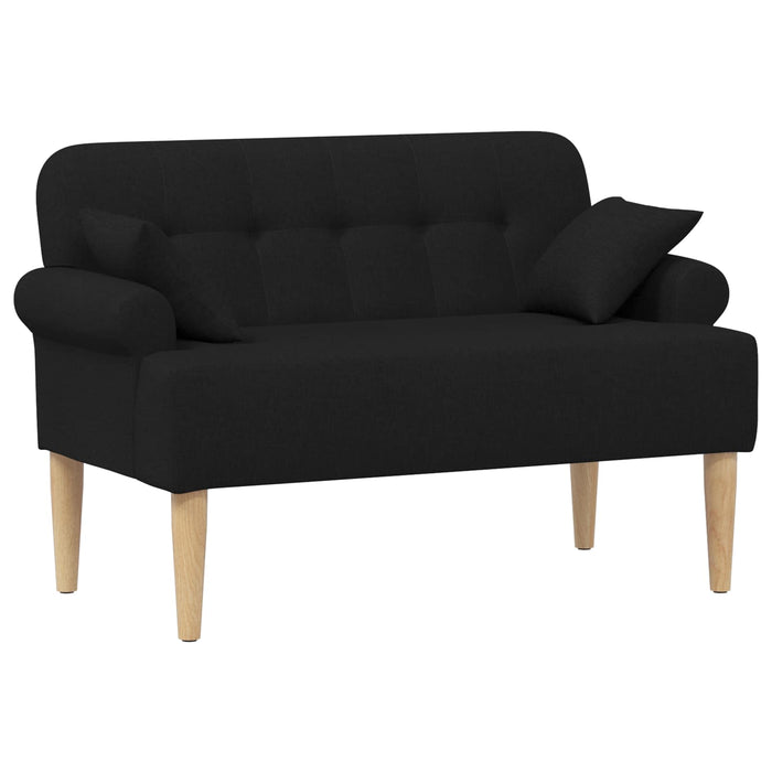 Canapea cu capitonaj butonat Negru 120 x 65 x 79 cm Țesătură WALTI