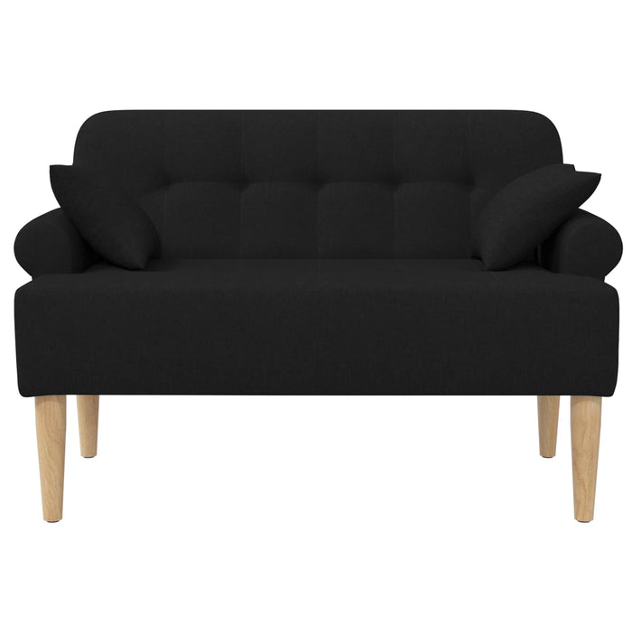 Canapea cu capitonaj butonat Negru 120 x 65 x 79 cm Țesătură WALTI