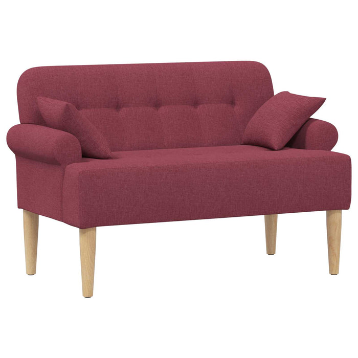 Canapea cu capitonaj butonat Roșu Vin 120 x 65 x 79 cm Țesătură WALTI