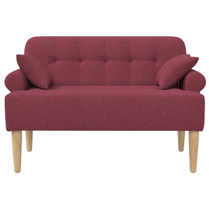 Canapea cu capitonaj butonat Roșu Vin 120 x 65 x 79 cm Țesătură WALTI