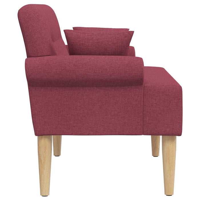 Canapea cu capitonaj butonat Roșu Vin 120 x 65 x 79 cm Țesătură WALTI