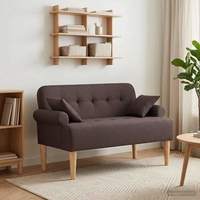 Canapea cu capitonaj butonat Maro închis 120 x 65 x 79 cm WALTI