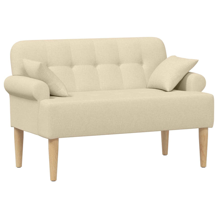 Canapea cu capitonaj butonat Crem 120 x 65 x 79 cm Țesătură WALTI